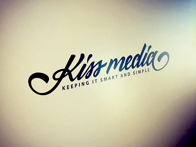 Kiss Media custom design flow forsuregraphic freelance graphic handwriting kiss lettering logo media
