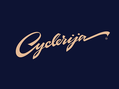 Cyclerija bikes branding calligraphy custom cyceling design ergonomic flow idenity illustration lettering logo logodesign logotype logotypedesign retro script type typography vintage