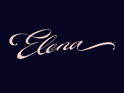 Elena animtation branding brush lettering calligraphy cartoon classy custom design elegant font handtype handwritten lettering logo logo design logotype process script sophisticated typography