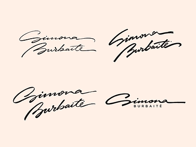 Simona Burbaitė branding brushlettering calligraphy calligraphy logo custom fashion flow graphicdesign handtype handwritten identity lettering logo personal process script signature signature logo type