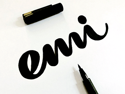 emi branding brush brushlettering calligraphy custom design emi handwritten lettering logo logo design logotype photographer photography logo process script sketch typography