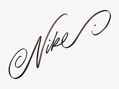 Nike branding brush calligraphy custom flow handwriting handwritten idea logo logodesign logos logotype nike personality process script sketch type flow typography unique