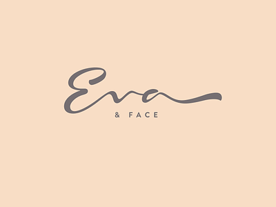 Eva & Face branding brushtype calligraphy custom design ease femal flow handtype handwritten lettering logo logotype makeup process sketch type typography unique