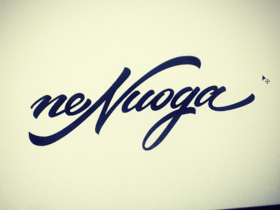neNuoga (notNaked) clothing custom fashion flow lettering logo script type women