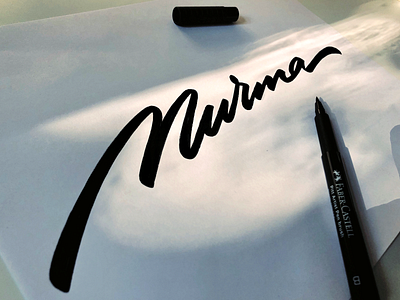 Murma branding calligraphy custom design fashion flow identity illustration lettering logo logotype script shadows style type unique