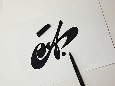 A 36daysoftype a brushlettering calligraphy custom design flow goodtype handwritten interesting lettering logo process script unique video