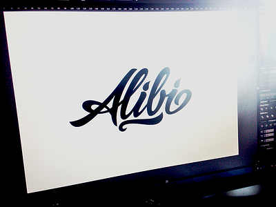 Alibi alibi design flow graphic illustrator lettering music process script type vectors