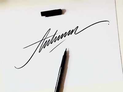Autumn art autumn calligraphy custom flow fun handlettering lettering letters logo logodesign logomaker process type unique video