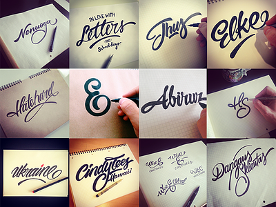 2014 spring/summer lettering calligraphy collection flow lettering letters logo script sketches type