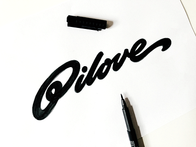 Pilove branding calligraphy custom design flow fun goodtype handwritten identity interior lettering logo logodesigner logomaker logotype love pillow script type unique