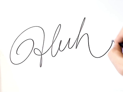 Huh brushlettering calligraphy custom design flow fun handtype infitive lettering logo loop monoline process script sketching trippy type unique video