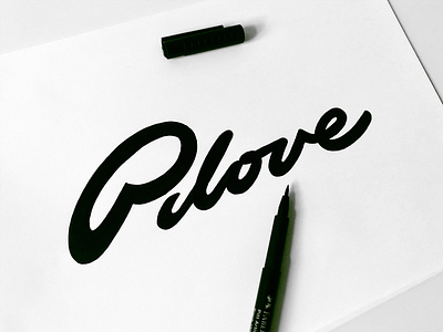 Pilove branding brushlettering calligraphy custom design elgant etsy flow fun goodtype handtype illustration lettering logo pillow process script sketch type unique