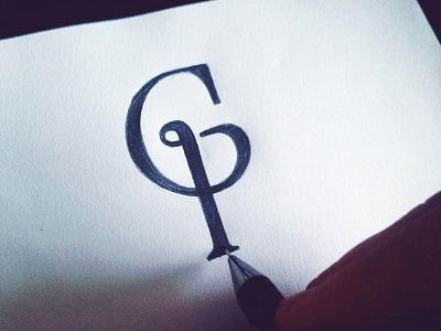 GP (Guilty Pleasure) clothing custom fashion lettering logo monogram sketch type typography wear