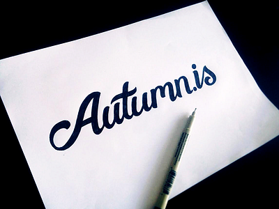 Autumn.is autumn blog custom is lettering logo name script type