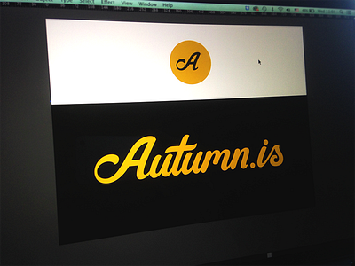 Autumn.is autumn.is custom design graphic handwriting logo script type vintage visual