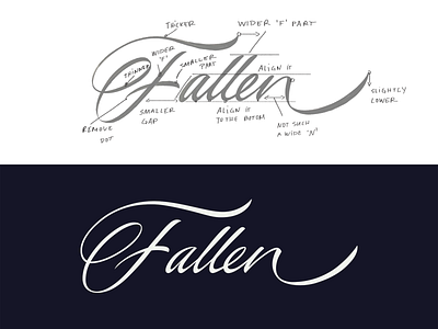 Fallen (process) apparel brande calligraphy classy clothing custom fallen flow graphic design guides gym lettering logo logolearn process script solid sophisticated type