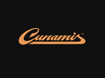 Cunamis bold branding calligraphy custom design fiction flow fun graphic design identity lettering logo retro script tsunami type unique vintage wave