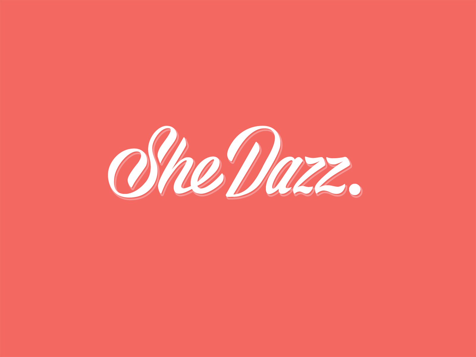 She Dazz bold branding brushlettering calligraphy classy custom design elegant flow fun identity illustration lettering logo logodesign logomaker red shedazz type womens