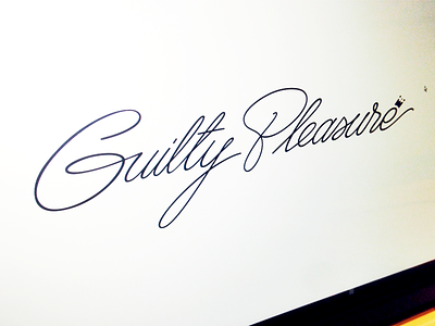 Guilty Pleasure clothing custom fashion guilty lettering logo pleasure script type
