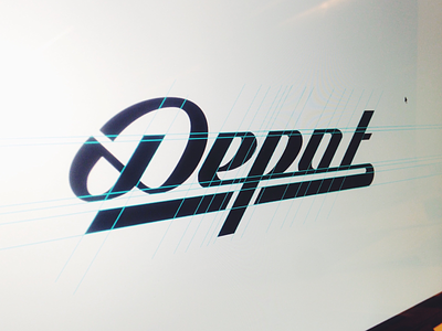 Depot depot detroit flow iconic lettering logo old typography urban vintage