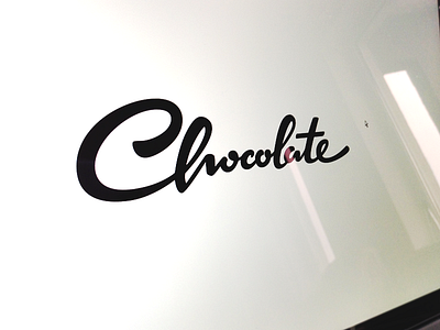 Chocolate chocolate custom design flow handlettering logo process script type vectors