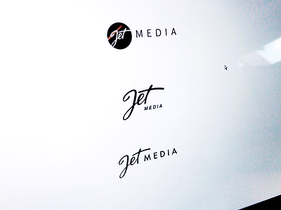 Jet Media custom filming jet lettering logo media script type video