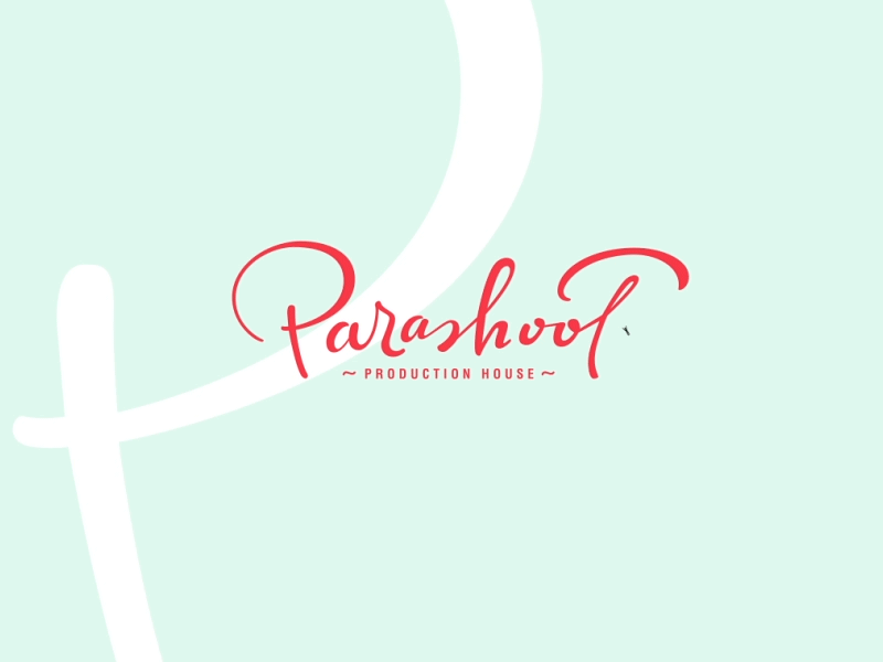 Parashoot script custom parashoot gif animation flow type lettering logo