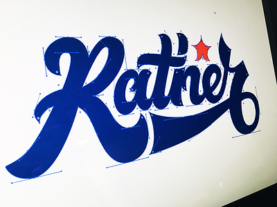 Rather american baseball homeproduction lettering music process rather type vectors vintage