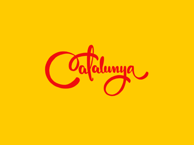 Catalunya animated calligraphy catalunya chill flow lettering motion script type