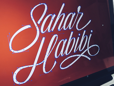 Sahar Habibi custom flow handmade lettering logo movement music script soulection type