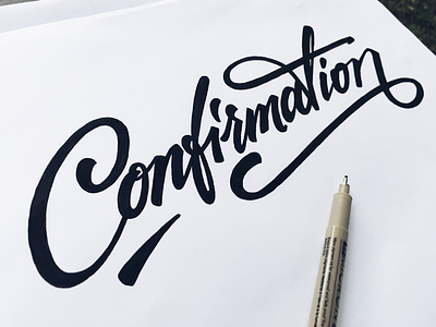 Confirmation confirmation custom flow handmade idea lettering script sketch type