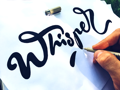Whisper calligraphy flow handwritten lettering letters nature script sketch type