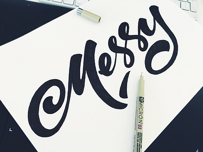 Messy calligraphy custom flow lettering logo product script type unique