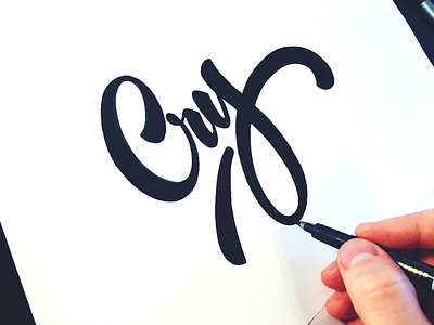 Cry cry custom customs flow floyd handwritten lettering pink process script sketch type