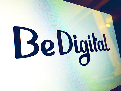 Be Digital agency be custom design digital flow letters logo script type