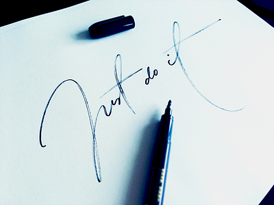 Just do it calligraphy custom do flow handwriting it nike script simple sketch type zen