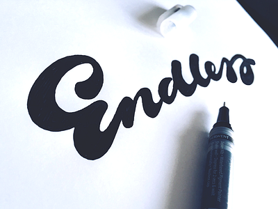 Endless calligraphy custom endless flow lettering logo script sketch type