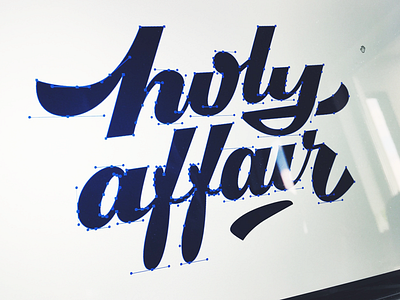 holy affair affair branding custom design flow holy lettering lithuania logo script type