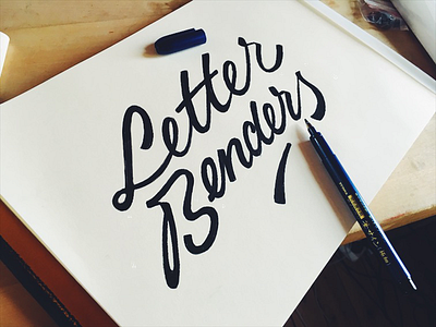Letter Benders benders calligraphy custom flow letter script sketch type urban