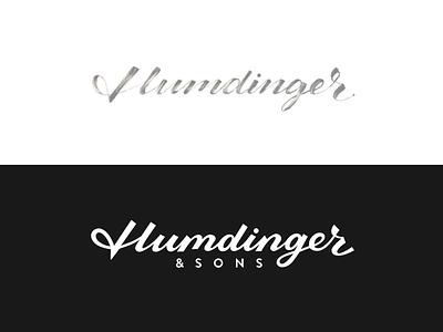 Humdinger&sons branding calligraphy classy custom humdingersons logo sold type typography unique