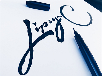 Lipsync calligraphy custom flow flow script handtype lettering lipsync sketch type