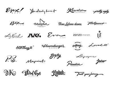 Dr branding calligraphy collection custom flow handwritten lettering script type unique