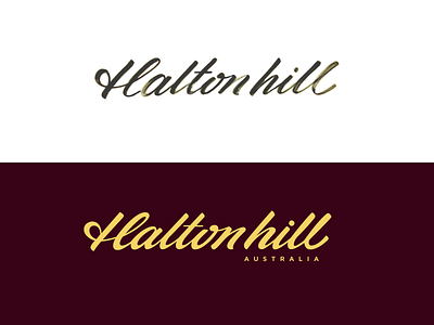 Halton Hill branding calligraphy custom golden halton handmade lettering logo royal type