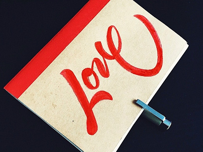 Love branding calligraphy custom lettering logo love notebook script type unique