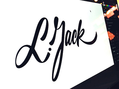L.Jack branding calligraphy custom identity l.jack lettering logo naming project type