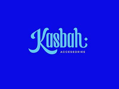 Kasbah accessories african branding custom design flow logo script type unique