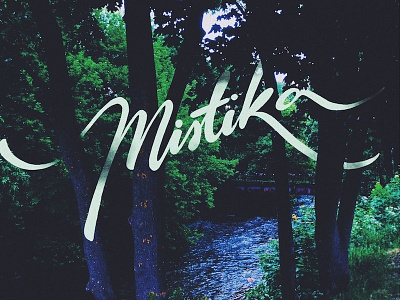 Mistika art calligraphy design flow graphic illustration lettering mystic script type