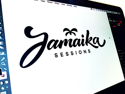 Jamaika Sessions branding event flow idea identity logo music script type unique