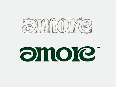 amore amore branding custom lettering love script type typography