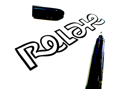 Relate branding custom letters logo process relate script solid type